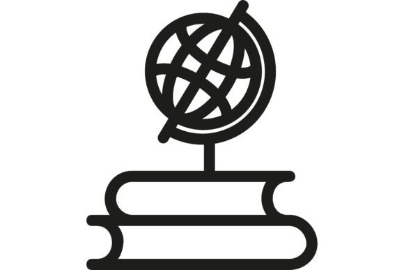 Geography Line Icon: Globe, Lesson, Travel