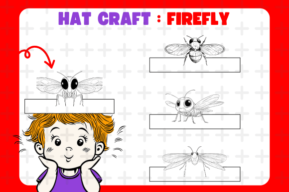 Hat Craft Firefly Coloring Activity