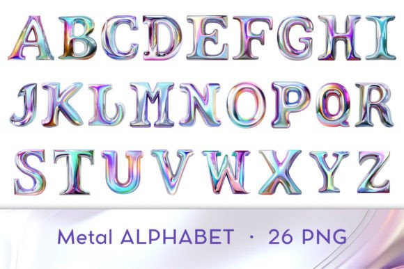 Metal Alphabet Foil Texture - 26 PNG: A Workflow Guide for Professional Designers