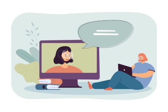 Student with Laptop Sitting Near Big Scr: A Guide to Effective Distance Learning Visuals