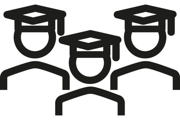 Students Line Icon: Pupils, Students, Cl