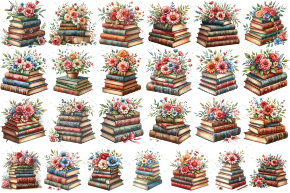 Watercolor Vintage Books Flowers Bundle: A Guide to Quality Digital Assets